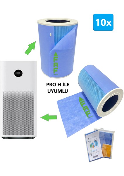 Faf Filtre xiaomi Mi Air Purifier Pro H Için Toz Tutucu Filtre 10 Adet