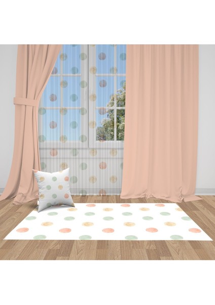 Soft Pembe, Ithal Kumaş, Çocuk ve Bebek Odası Fon Perde - 1 Kanat