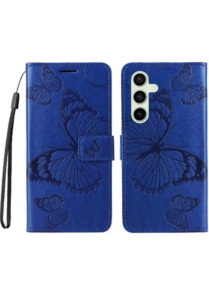 Samsung Galaxy S24 Fe Manyetik Kapak Için Kılıf Kart Yuvası Standı ile Pu Çevirin (Yurt Dışından)