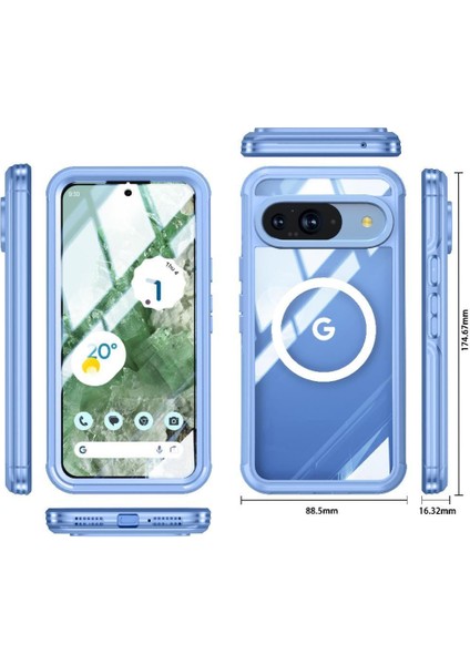 Google Pixel 9 Için Miracase Manyetik Kılıf Pet Koruyucu Film 360 Tüm ve (Yurt Dışından)