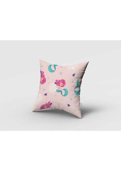 Pembe, Deniz Kızı, Pembe, Yeşil, Ithal Kumaş, Çocuk ve Bebek Odası Fon Perde - 1 Kanat fırsatları