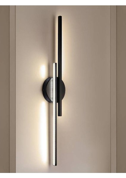 Alüminyum Çift Yönlü LED Aplik 70CM Günışığı Siyah