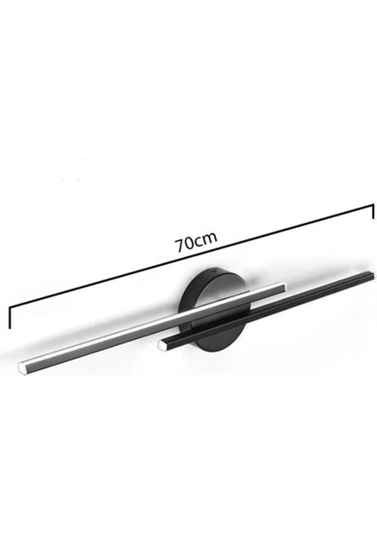 Alüminyum Çift Yönlü LED Aplik 70CM Günışığı Siyah fiyatları