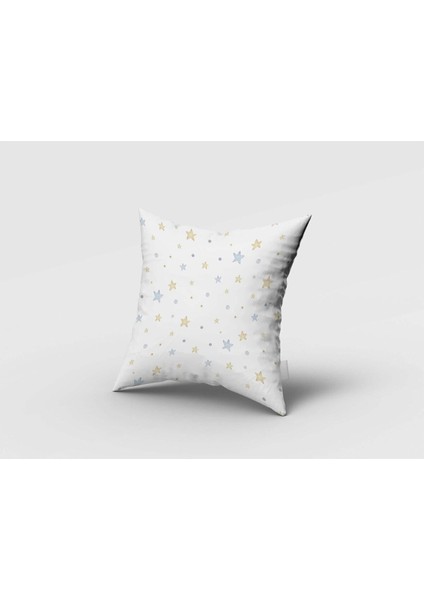 Altın Yıldızlar, Ithal Kumaş, Beyaz, Gold, Mavi Çocuk ve Bebek Odası Fon Perde - 1 Kanat fırsatları