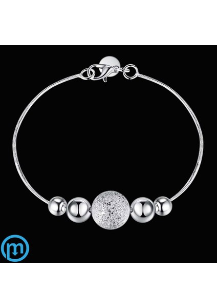 Top Desenli 925 Ayar Gümüş Kadın Bileklik fırsatları