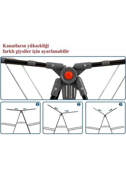 Siyah Harbinger Double Black Çamaşır Kurutma Askısı Metal