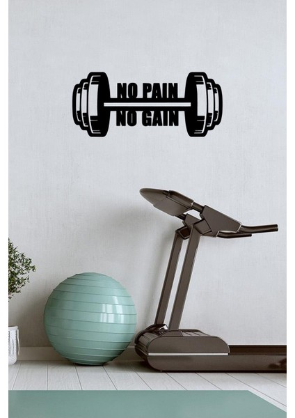 No Pain No Gain Gym Dekoratif Tablo