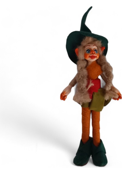 Uzun Şaçlı Kumral Elf Bebek