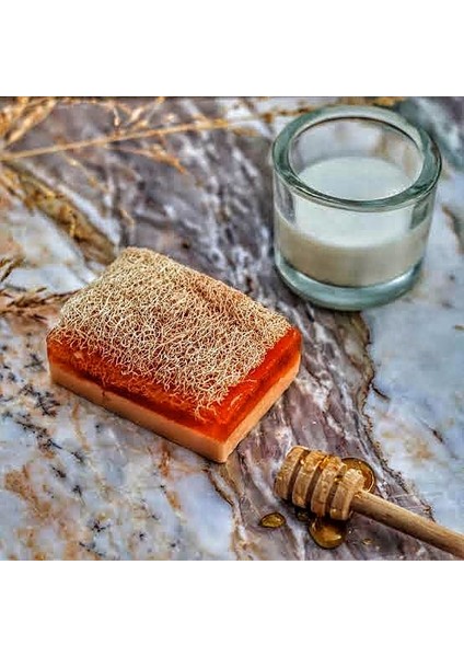 Doğal Kabak Lifli Gliserinli Ballı Keçi Sütü Sabunu