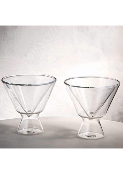 Glory 2'li Double Wall Çift Cidarlı V Bardak 150 ml