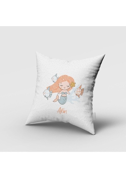 Deniz Kızı ve Balıklar, Ithal Kumaş, Çocuk ve Bebek Odası Fon Perde - 1 Kanat fırsatları