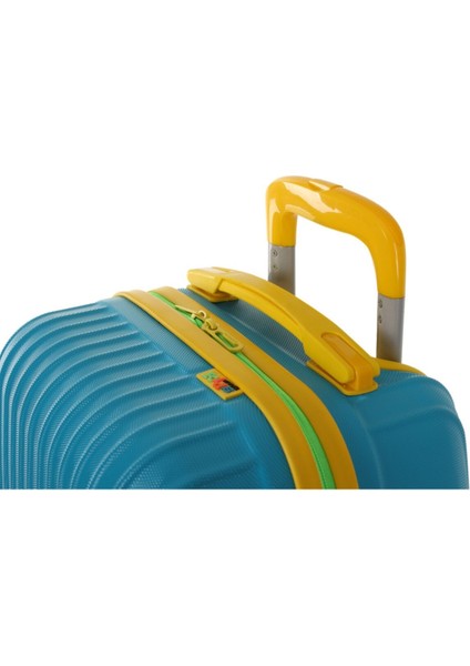 1'li Mavi Unisex Kids Abs Çocuk Valizi Kaplumbağa Kabin Valiz & Bavul MV9310 Plastik Back To School modelleri