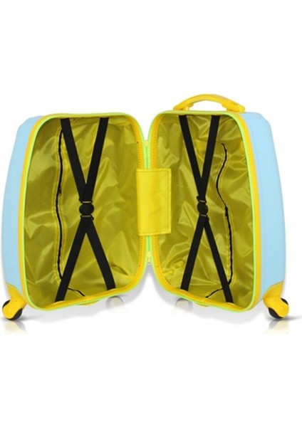 1'li Mavi Unisex Kids Abs Çocuk Valizi Kaplumbağa Kabin Valiz & Bavul MV9310 Plastik Back To School fırsatları