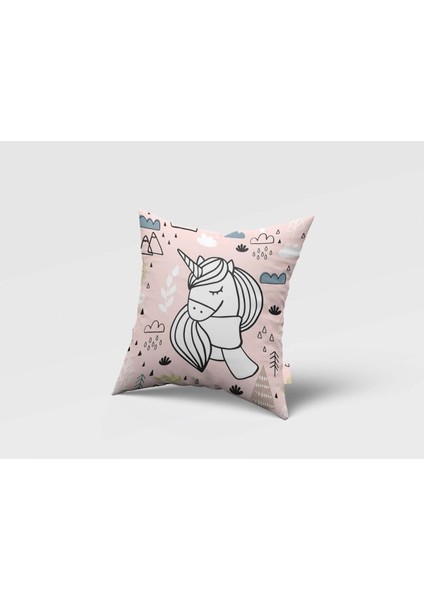 Pembe Unicorn Iı, Ithal Kumaş, Çocuk ve Bebek Odası Fon Perde - 1 Kanat fırsatları