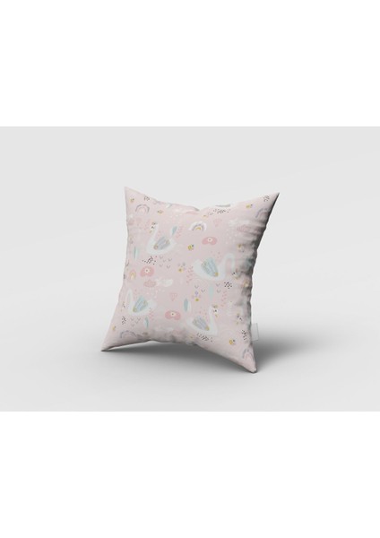 Kuğu Desenli 2, Pembe, Beyaz, Çocuk Odası Perde, Oturma Odası, Salon, Fon Perde - 1 Kanat fırsatları