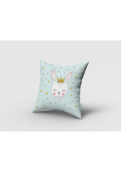 Prenses Tavşan, Gold, Yeşil, Ithal Kumaş, Çocuk ve Bebek Odası Fon Perde - 1 Kanat fırsatları