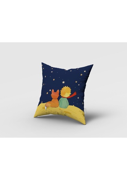 Küçük Prens, Koyu Zemin Ithal Kumaş, Lacivert, Sarı, Çocuk Odası, Genç Odası Fon Perde - 1 Kanat fırsatları