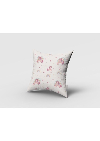 Prenses Unicorn, Beyaz, Pembe, Ithal Kumaş, Çocuk ve Bebek Odası Fon Perde - 1 Kanat fırsatları