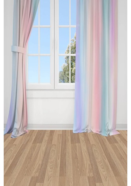 Soft Ombre, Ithal Kumaş, Çocuk ve Bebek Odası Fon Perde - 1 Kanat