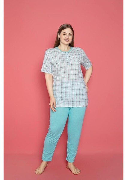X-Dreamy Büyük Beden Pamuklu Desenli Düğmeli Yaka Pijama Takımı fiyatları