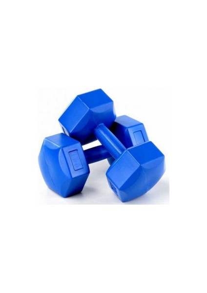4kg Plastik Köşeli Dambıl 2 Parça (K246)