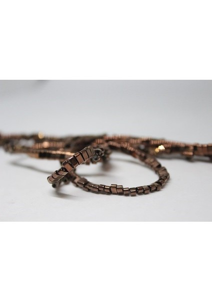 Hematit Taşı Çift Delikli/10 Adet (17455-1) modelleri