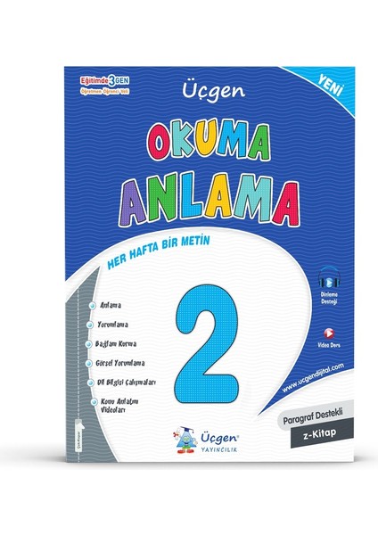 Üçgen 2.sınıf Tüm Derslere Yolculuk+Problemlerle Matematik+ Okuma Anlama + Paket Deneme 6+1 -2024