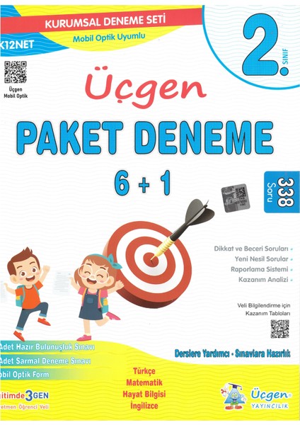 Üçgen 2.sınıf Tüm Derslere Yolculuk+Problemlerle Matematik+ Okuma Anlama + Paket Deneme 6+1 -2024