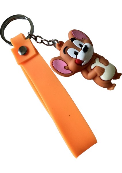 Tom ve Jerry Anahtarlık 3 Boyutlu Silikon 2'li