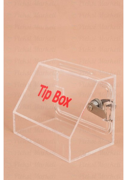 Pleksi Tipbox Bağış Bahşiş Kutusu