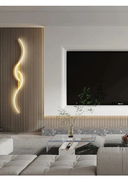 3 Sconce / 120 cm / Anthracite Case / 3 Colors Light Up / 3 Years Warranty Gri Modern Alüminyum E27