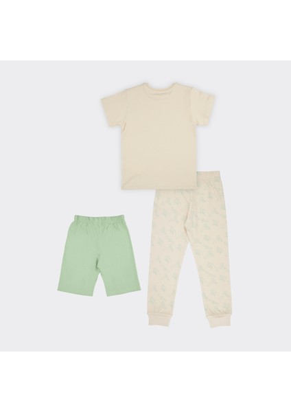 Erkek Çocuk Neon Baskılı 3'lü Set Pijama Takımı fiyatları