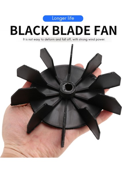 Yedek 0.5" Iç Delik 10 Pervane Hava Kompresörü Motor Fan Pervanesi Siyah (Yurt Dışından)