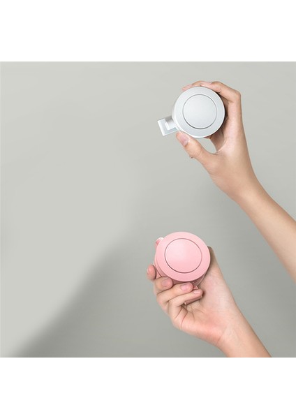 Yapraksız Klipsli Fan Boyun Bel Fanı Hava Soğutma USB 3 Hız Fan-Pembe (Yurt Dışından)