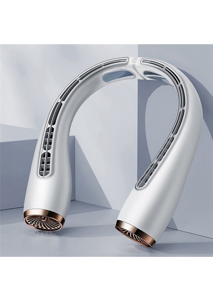 Asılı Boyun Fanı Şarj Edilebilir USB Taşınabilir Turbo Yapraksız Soğutma (Yurt Dışından)