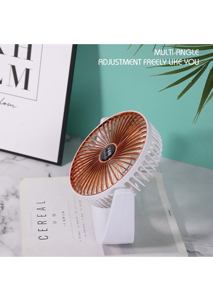 Ev Dış Mekan Masası Için USB Mini El Dilsiz Masaüstü Fanı, Beyaz + Siyah (Yurt Dışından) modelleri