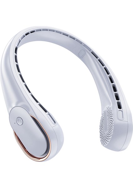 Boyun Fanı, USB Şarj Edilebilir Kişisel Fan, 3 Hız, Ultra Sessiz Beyaz (Yurt Dışından)