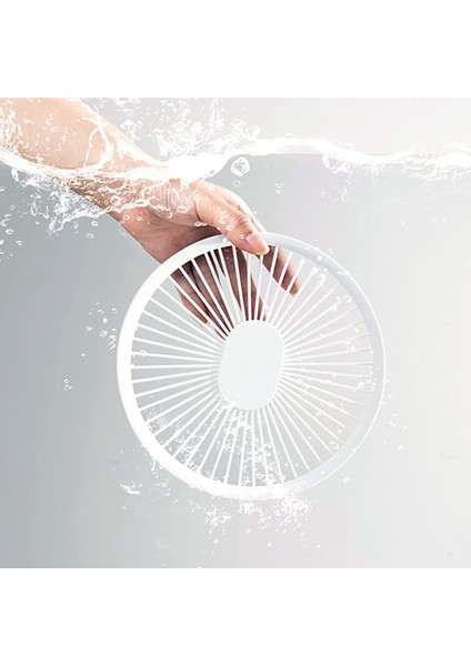 LED Fenerli Kamp Fanı, 4000MAH Dış Mekan Küçük Çadır Fanı, Gri (Yurt Dışından)