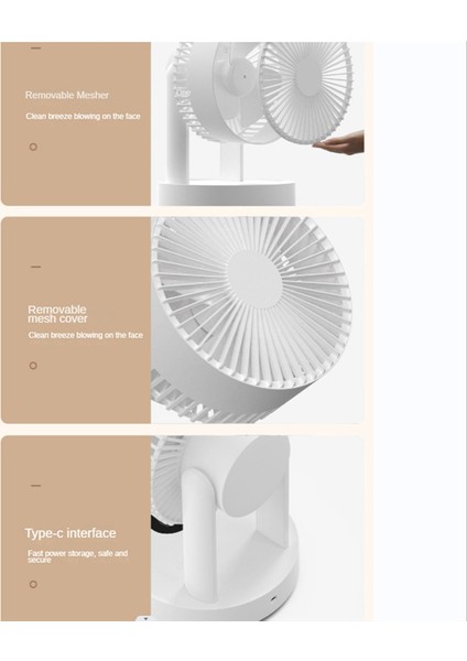 LED Işıklı Fan 4000MAH Şarj Edilebilir Dijital Ekranlı Uzaktan Kumanda (Yurt Dışından)