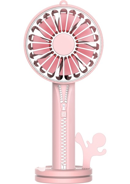 El Tipi USB Şarj Edilebilir Fan Için Braketli Taşınabilir Fan - Pembe (Yurt Dışından)
