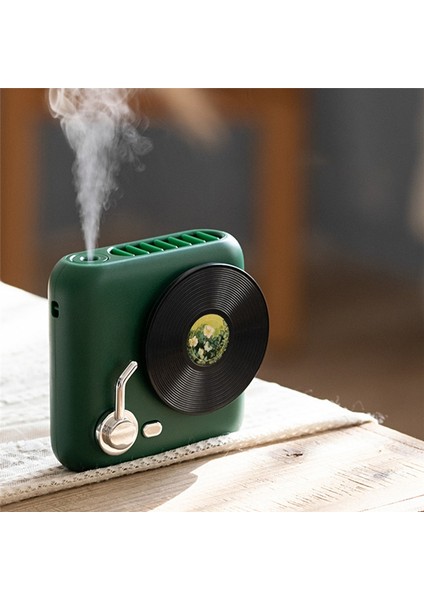 Taşınabilir Retro Kamera Klima Fanı Nemlendirme Fanı-Yeşil (Yurt Dışından)