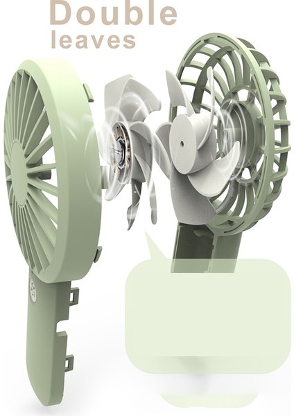 Elde Taşınabilir USB Şarj Çift Motorlu Küçük Fan Mini Taşınabilir Braket A (Yurt Dışından)