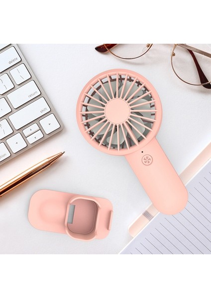 Elde Taşınabilir USB Şarj Çift Motorlu Küçük Fan Mini Taşınabilir Braket A (Yurt Dışından)