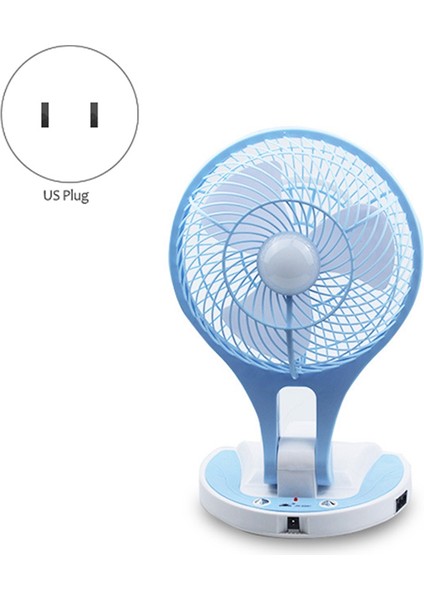 Mini Küçük Fan Katlanabilir Elektrikli Karikatür Ev Tabanı Mavi (Abd Tak) (Yurt Dışından)