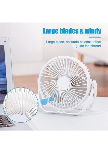 Taşınabilir Mini Soğutma Fanı Şarj Edilebilir Fan 3 Hız Ayarlanabilir 360° (Yurt Dışından)