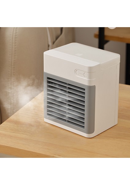 Ofis Ev Için Mini Sprey Fan Şarjlı Klima Fanı, Beyaz (Yurt Dışından)