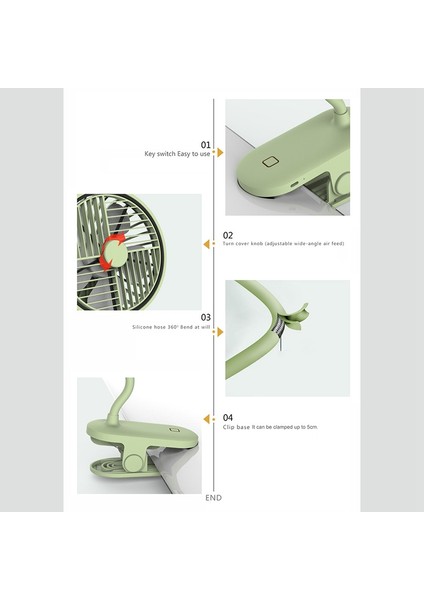 Hız Klip Elektrikli Fan Masaüstü Fan Ev Küçük Fan, Sarı (Yurt Dışından) fırsatları