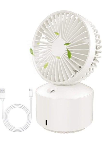 Masa Fanı, Şarj Edilebilir 2000MAH Pille Çalışan Fan, 5 Hızlı Fan (Yurt Dışından)