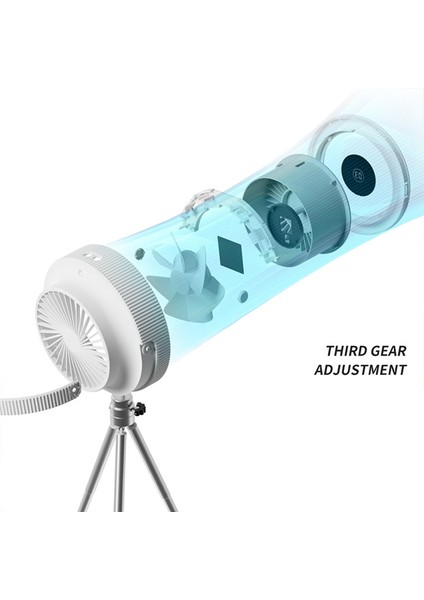 4000MAH Kamp Tripod Fan Işık USB Şarj Edilebilir Mini Fan (Yurt Dışından) modelleri