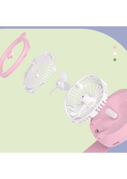 Mini Izle Fan Hava Soğutma Fanı Öğrenci Çocuk Hediyeleri Için USB Şarjı-C (Yurt Dışından)